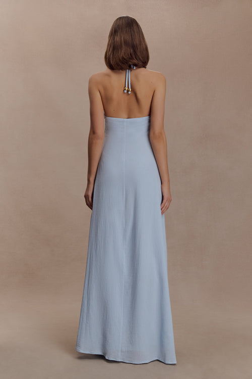 Abeda Cotton Maxi Dress With Hardware