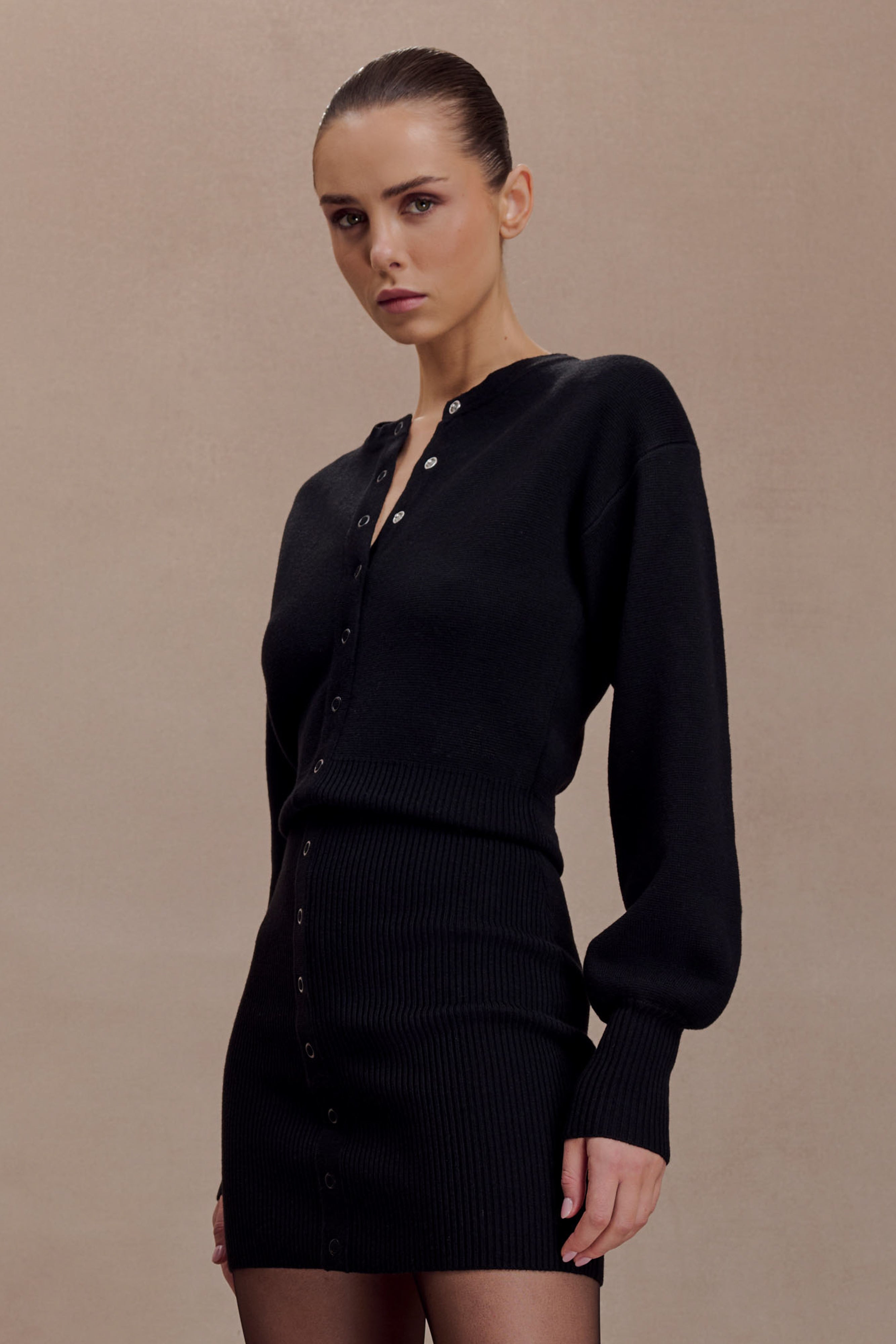Xaden Wool Mix Knit Mini Dress