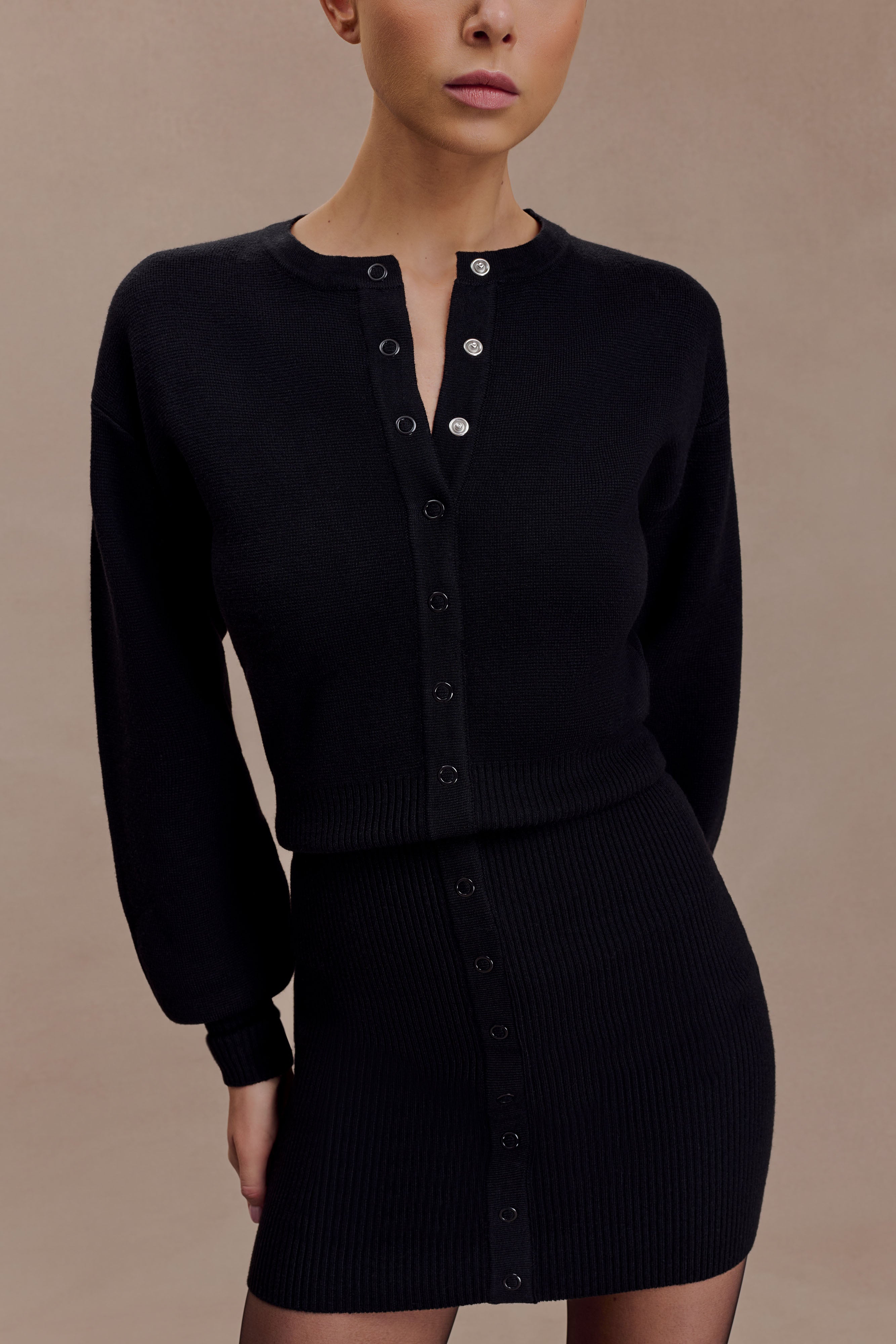 Xaden Wool Mix Knit Mini Dress