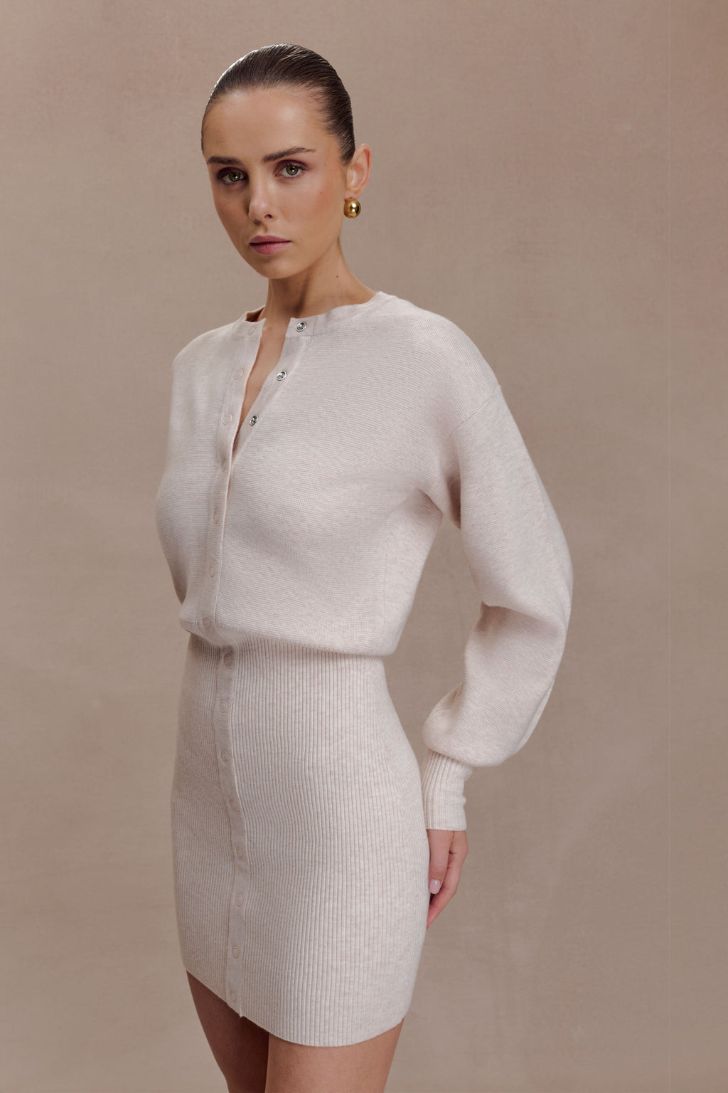 Xaden Wool Mix Knit Mini Dress