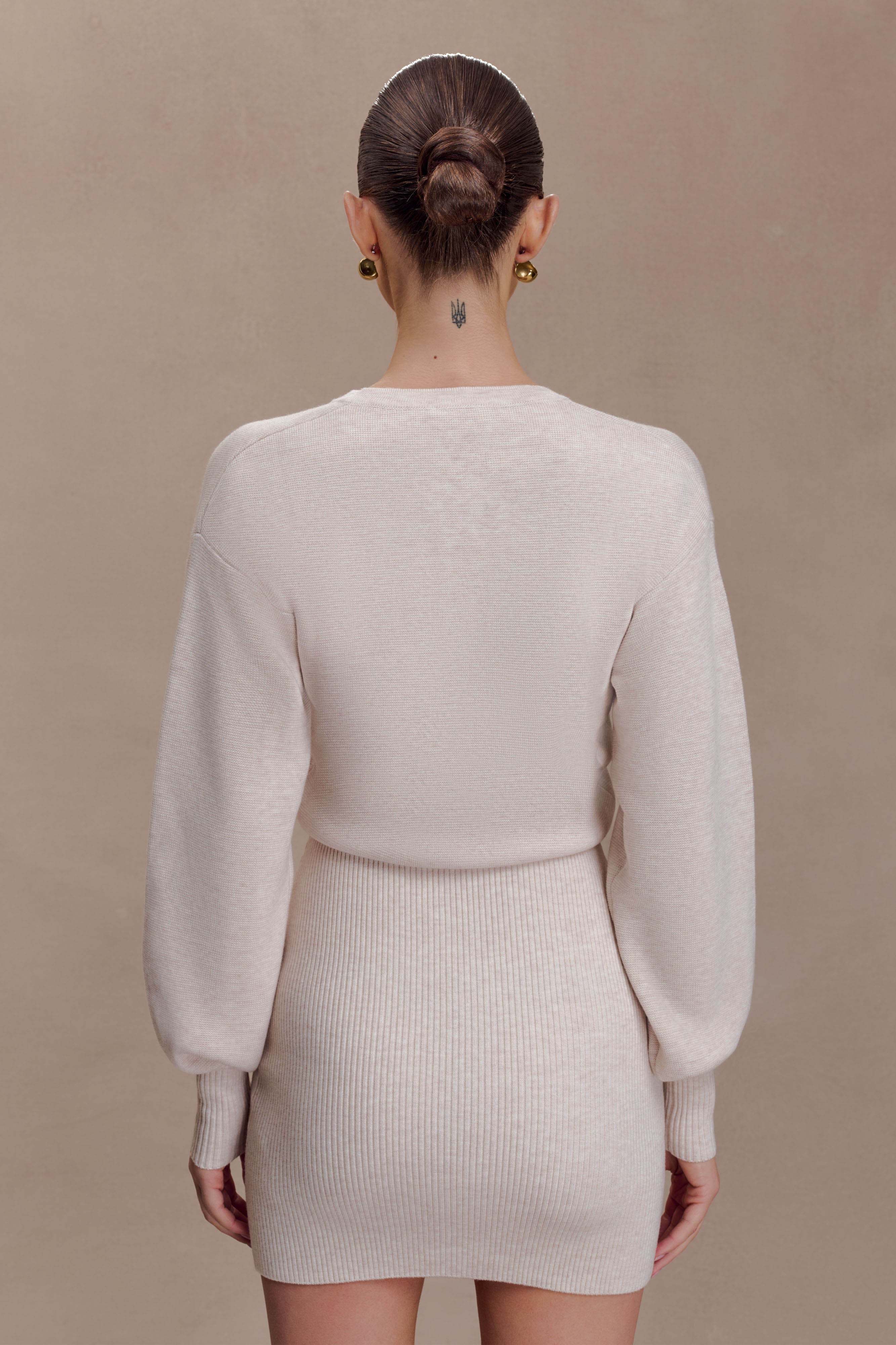 Xaden Wool Mix Knit Mini Dress