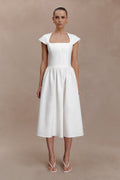 Ayla Cotton Fit And Flare Midi Dress