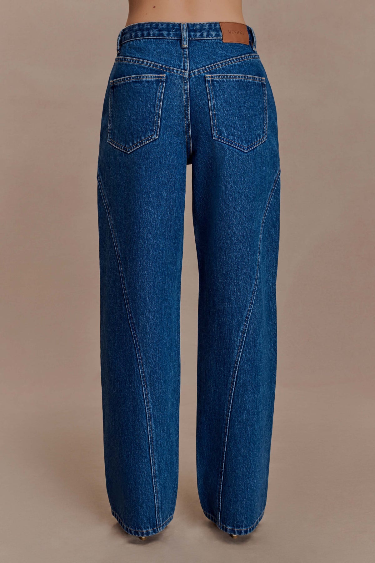 Georgette Mid Rise Paneled Jeans in Dark Blue – Chic&Drifts