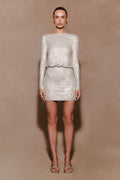 Darius Diamante Cowl Mini Dress