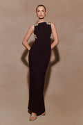 Lorde Embellished Crepe Maxi Dress