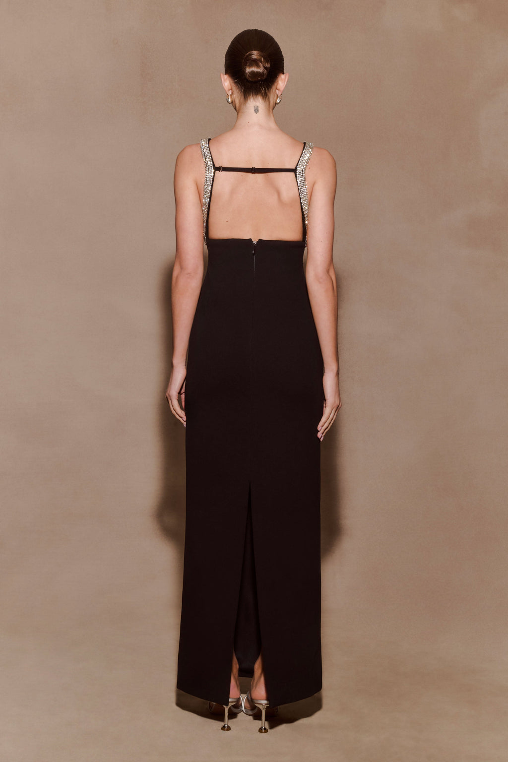 Lorde Embellished Crepe Maxi Dress in Black – Chic&Drifts