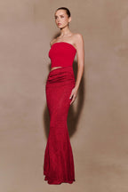 Jasiel Strapless Knit Maxi Dress in Black – Chic&Drifts