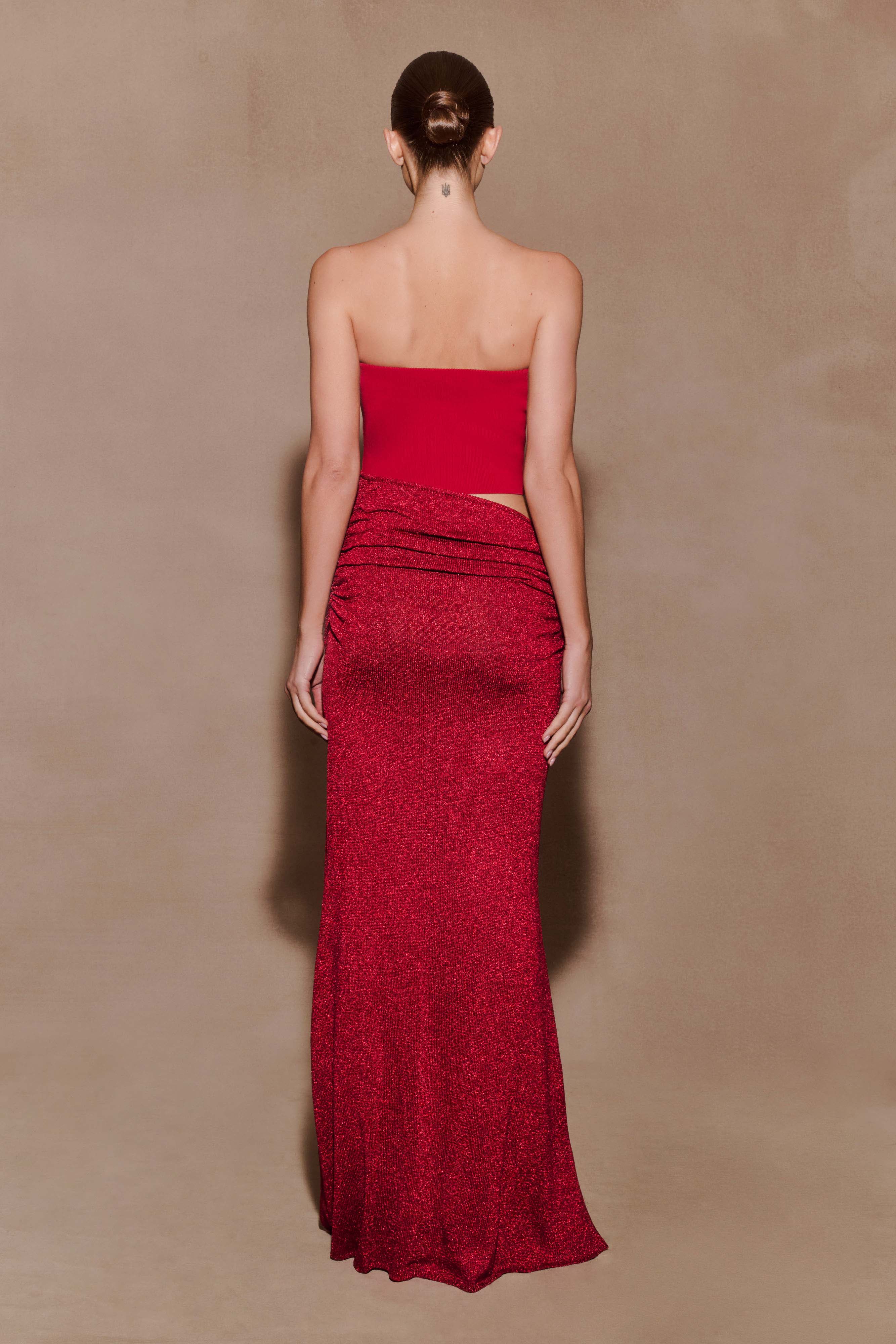 Jasiel Strapless Knit Maxi Dress