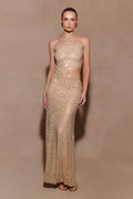 Starla Strapless Diamante Maxi Dress