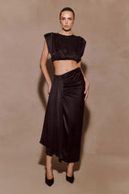 Zendaya Silk Crop Top in Black – Chic&Drifts