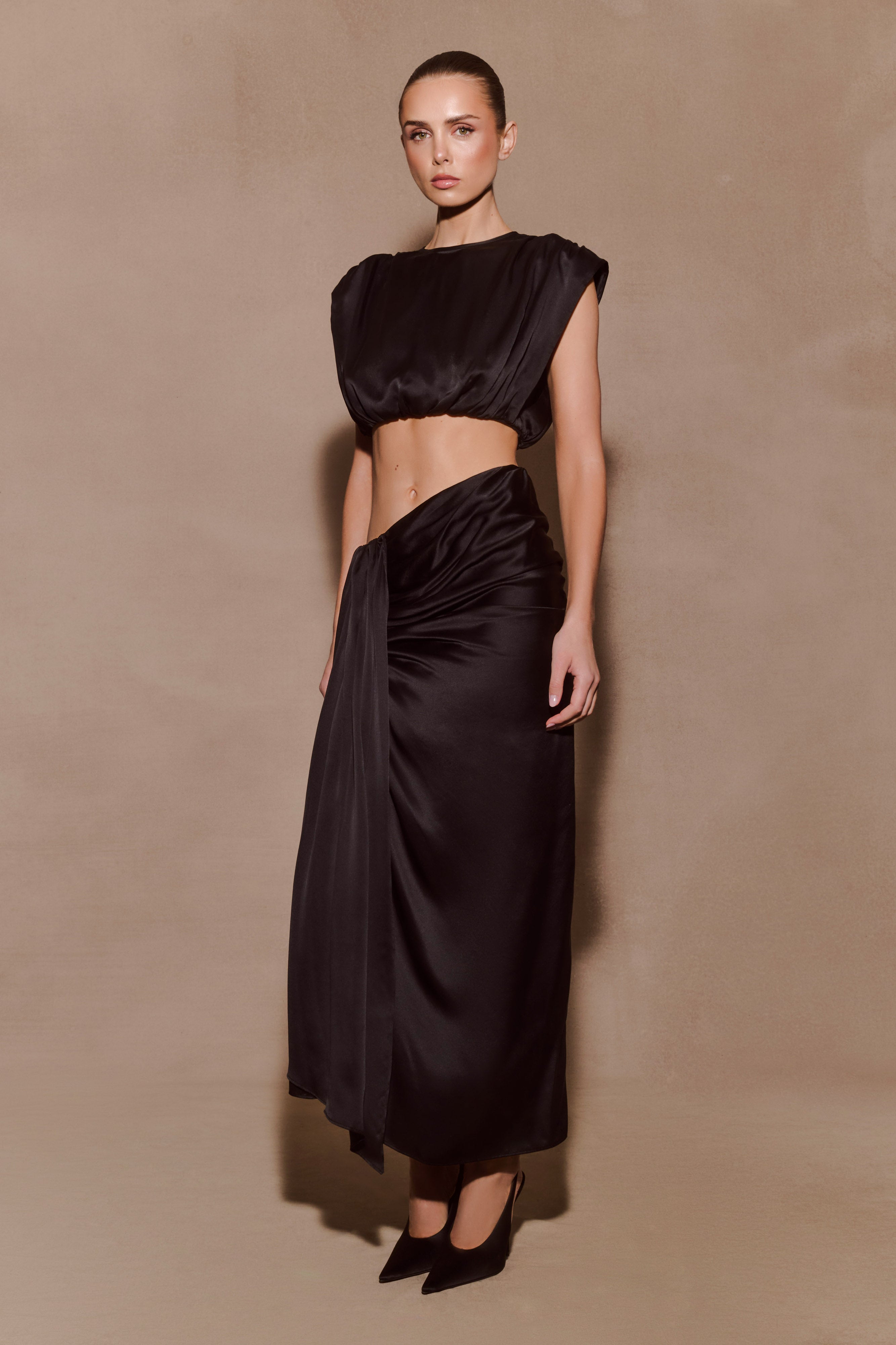 Zendaya Silk Midi Skirt