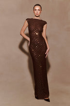 Samara Sleeveless Diamante Maxi Dress in Black – Chic&Drifts
