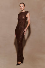 Samara Sleeveless Diamante Maxi Dress in Black – Chic&Drifts