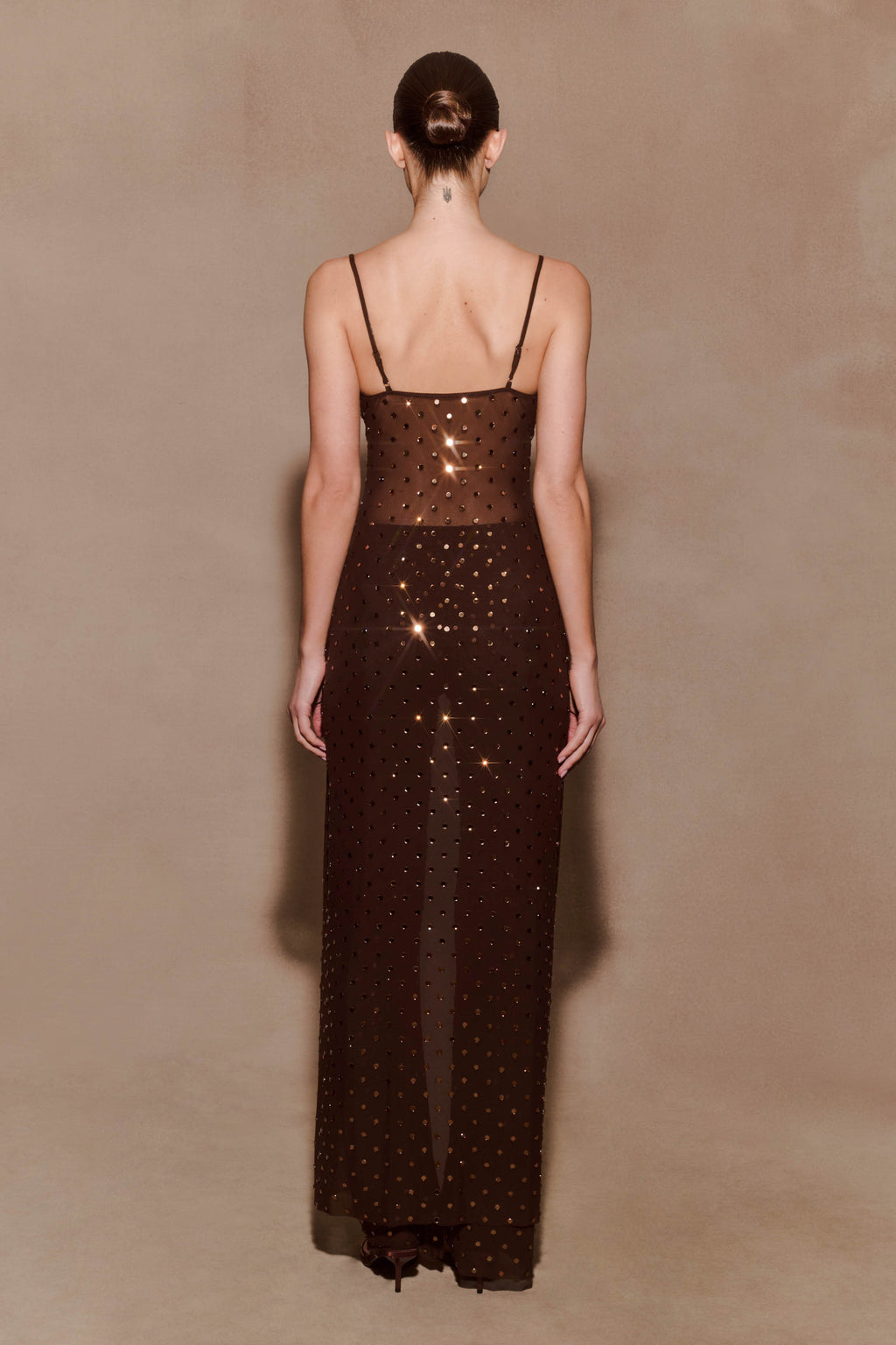 Jackie Longline Diamante Top in Chocolate – Chic&Drifts