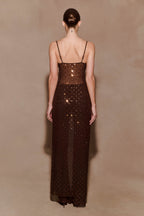 Jackie Longline Diamante Top in Chocolate – Chic&Drifts