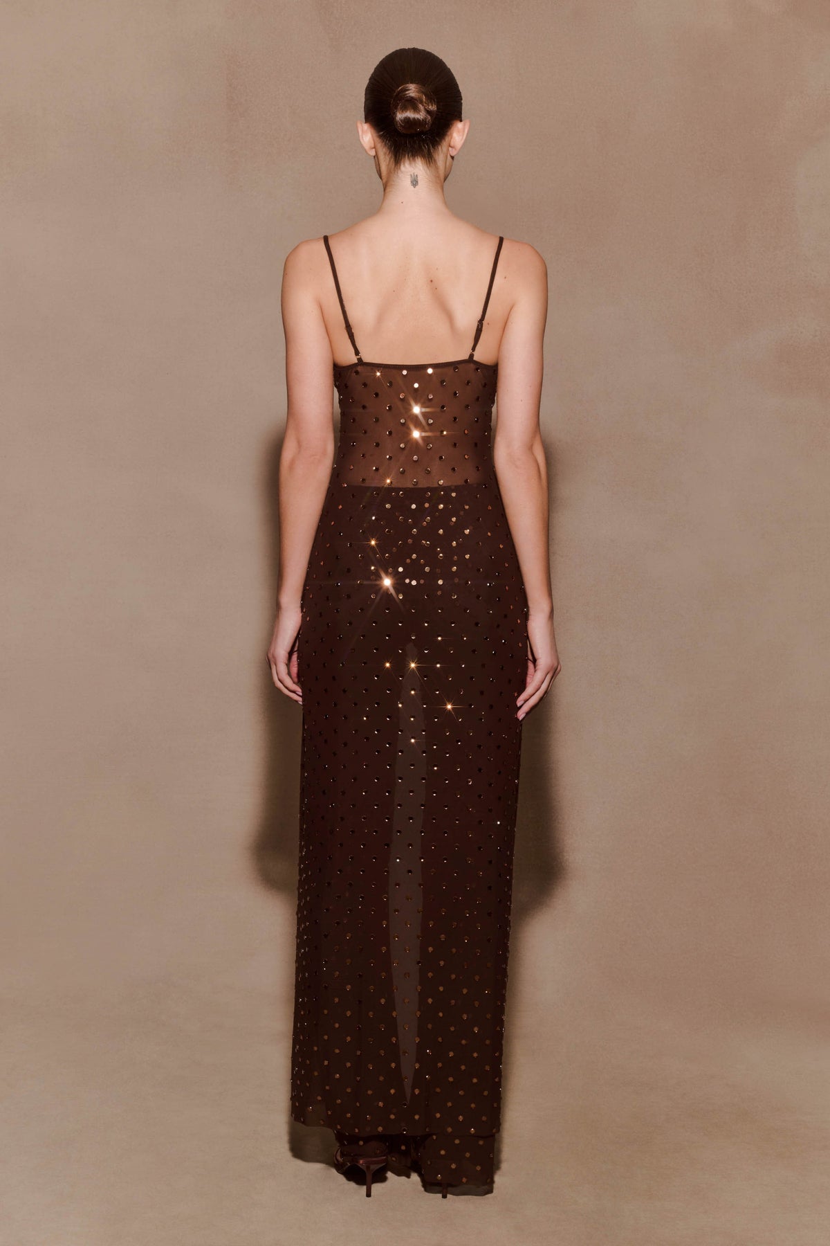 Jackie Longline Diamante Top in Chocolate – Chic&Drifts