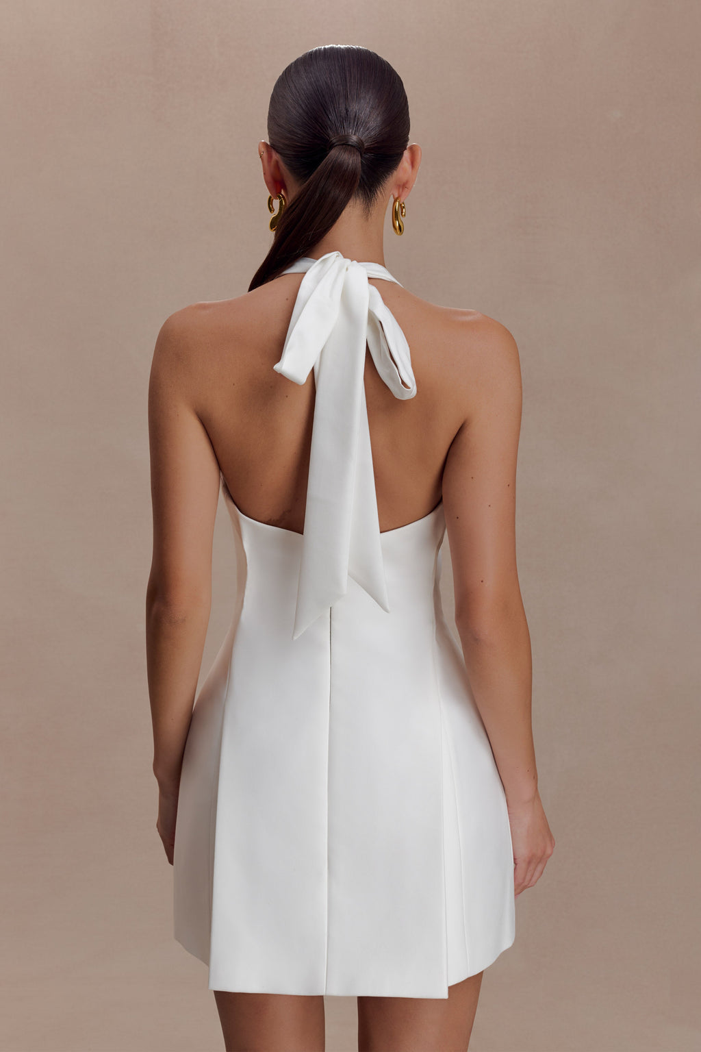 Nelly Halter Neck Cotton Mini Dress