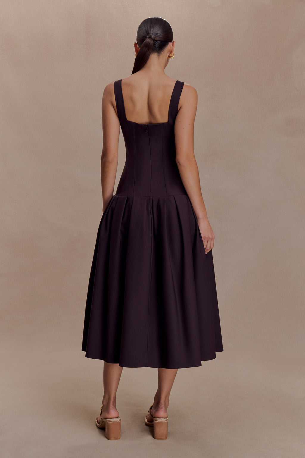 Natascha Drop Waist Cotton Midi Dress