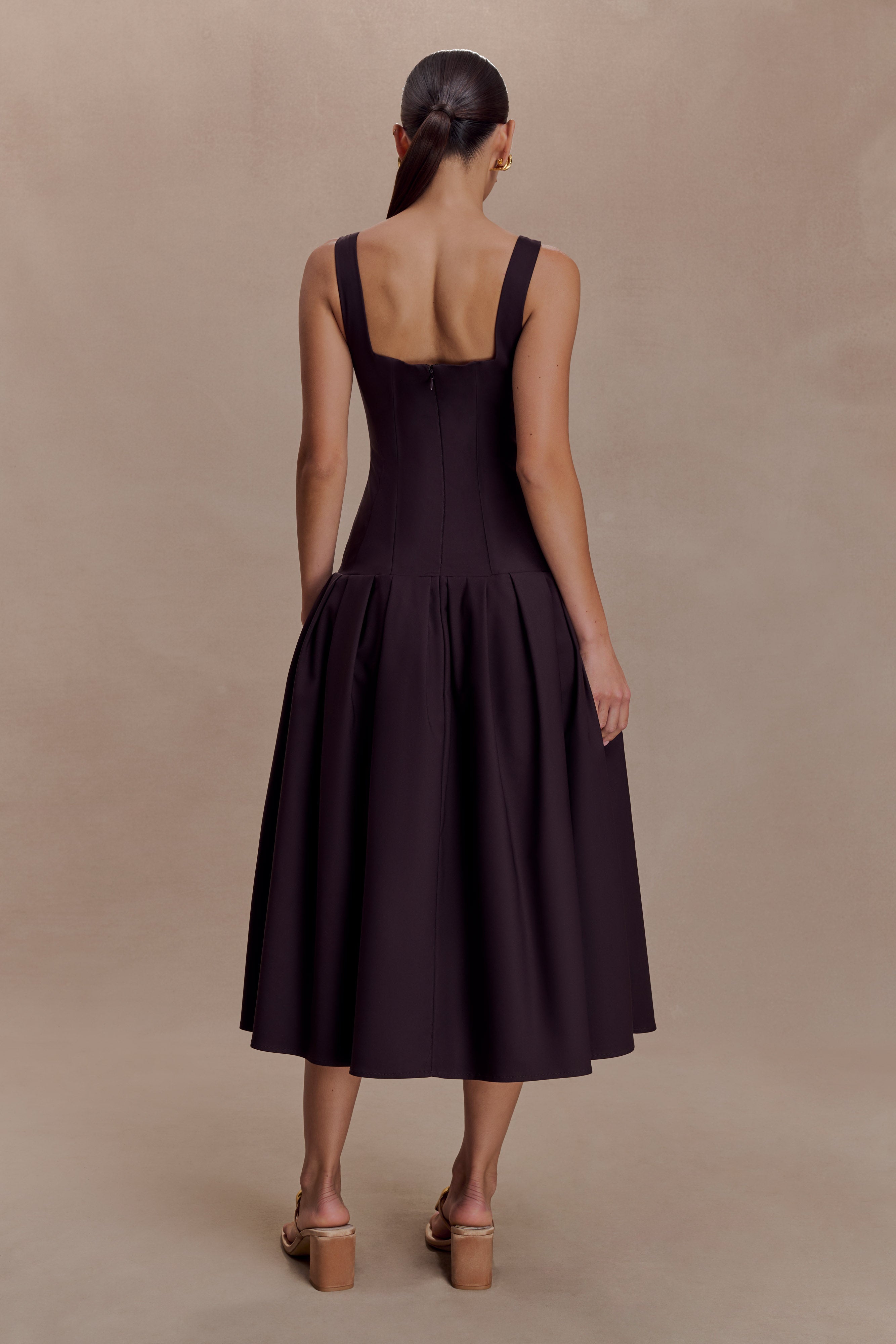 Natascha Drop Waist Cotton Midi Dress