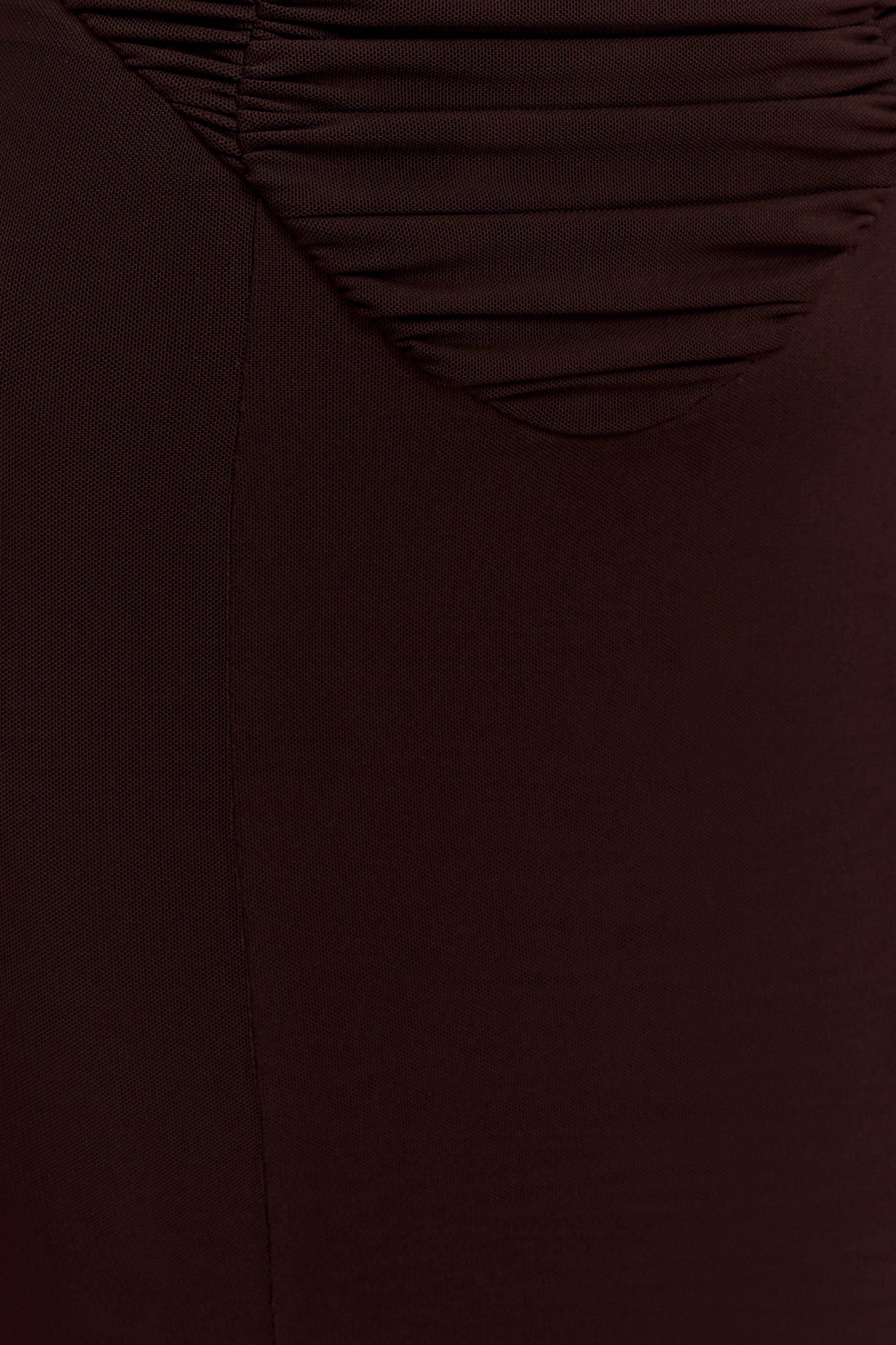 Willa Gathered Mesh Midi Dress