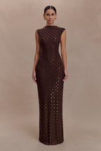 Samara Sleeveless Diamante Maxi Dress in Black – Chic&Drifts