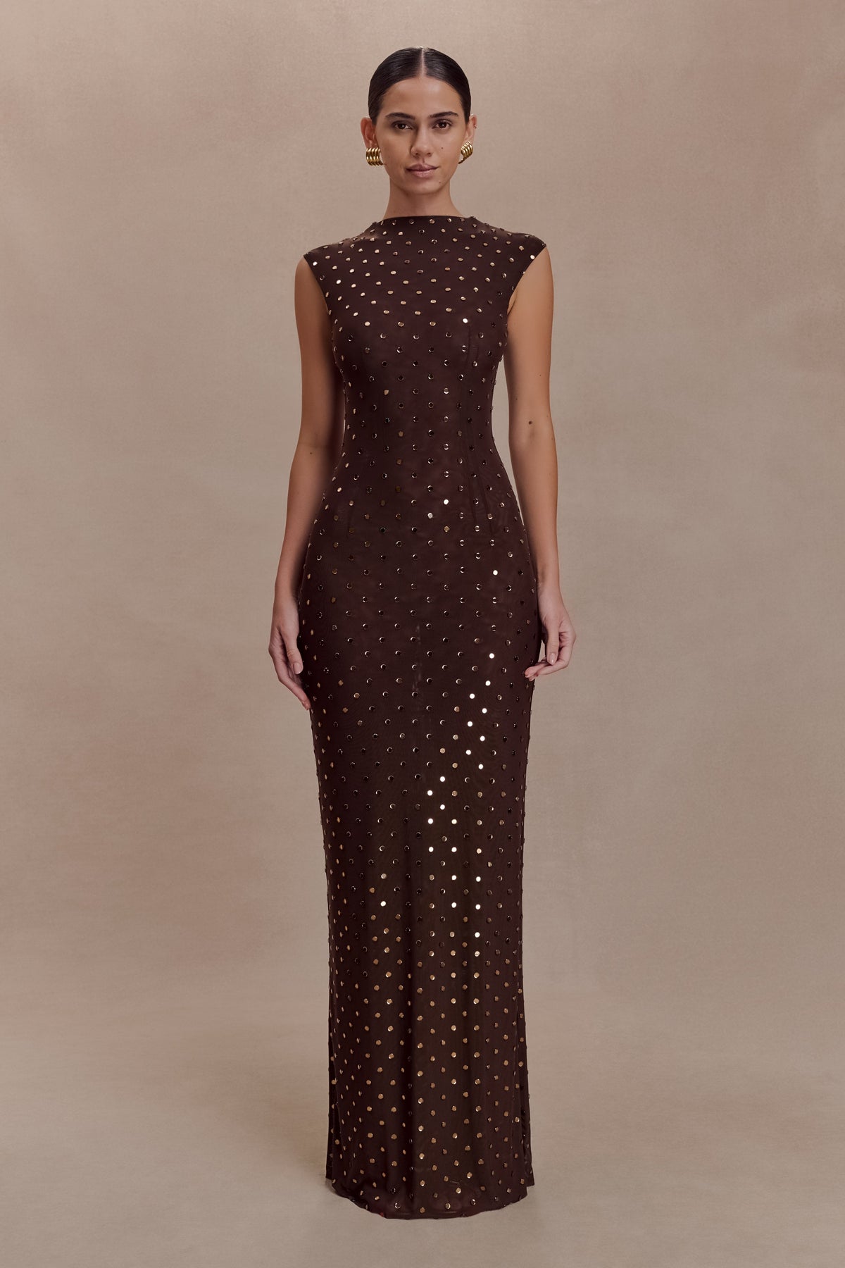 Samara Sleeveless Diamante Maxi Dress in Black – Chic&Drifts