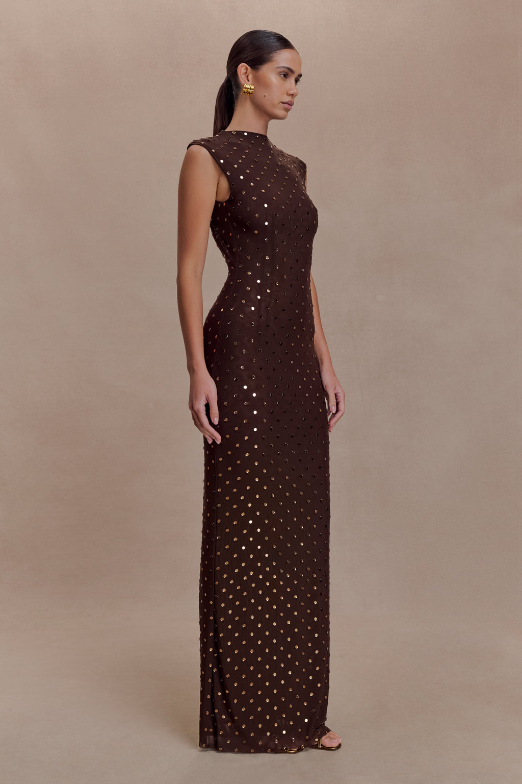 Samara Sleeveless Diamante Maxi Dress