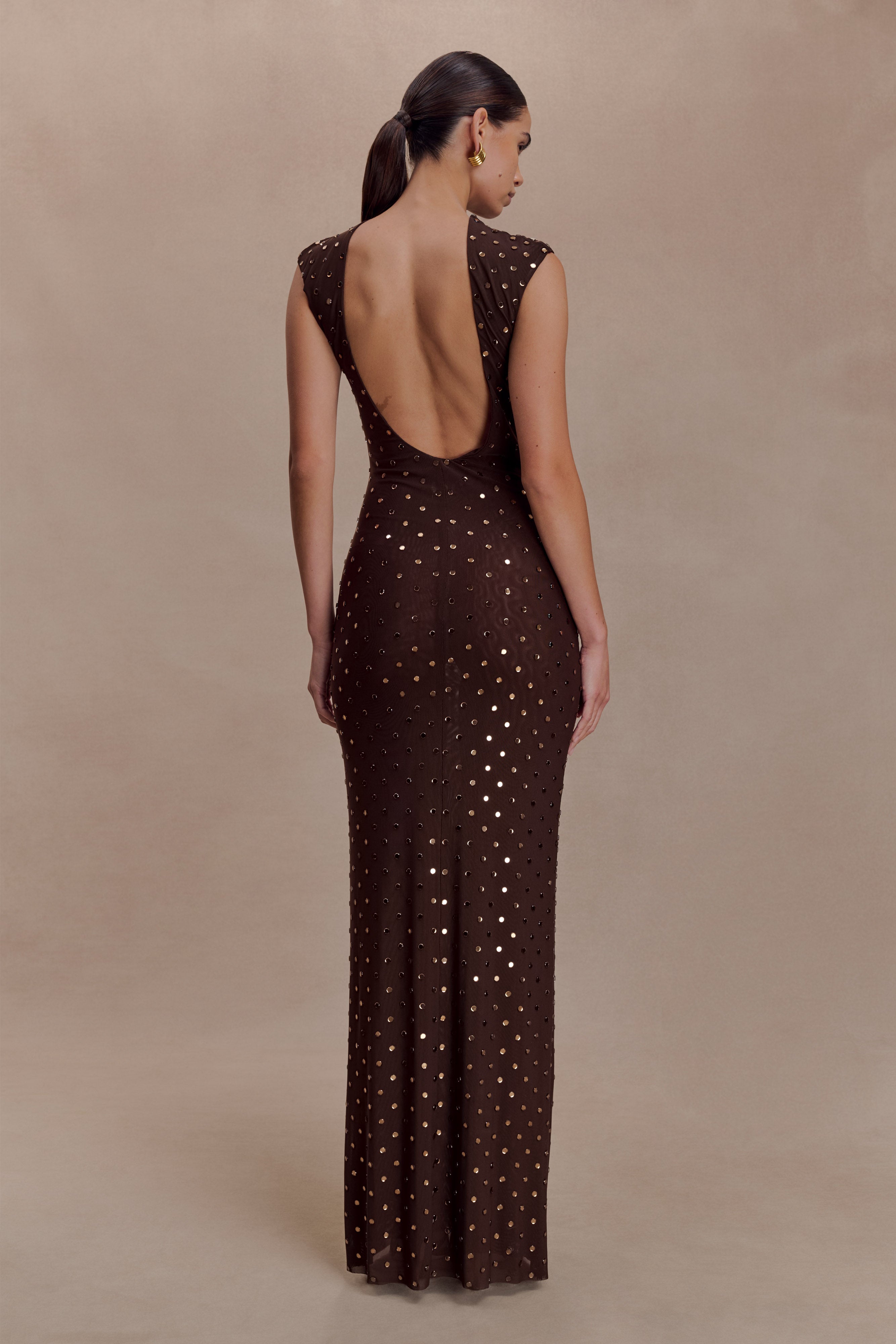 Samara Sleeveless Diamante Maxi Dress