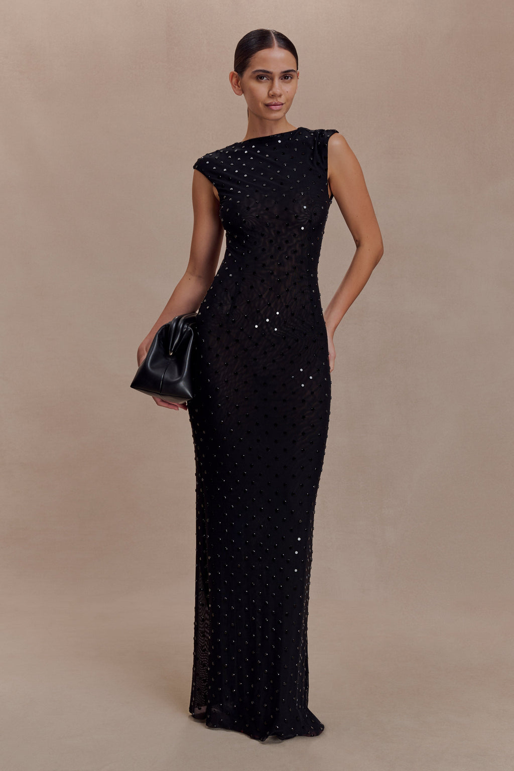 Samara Sleeveless Diamante Maxi Dress