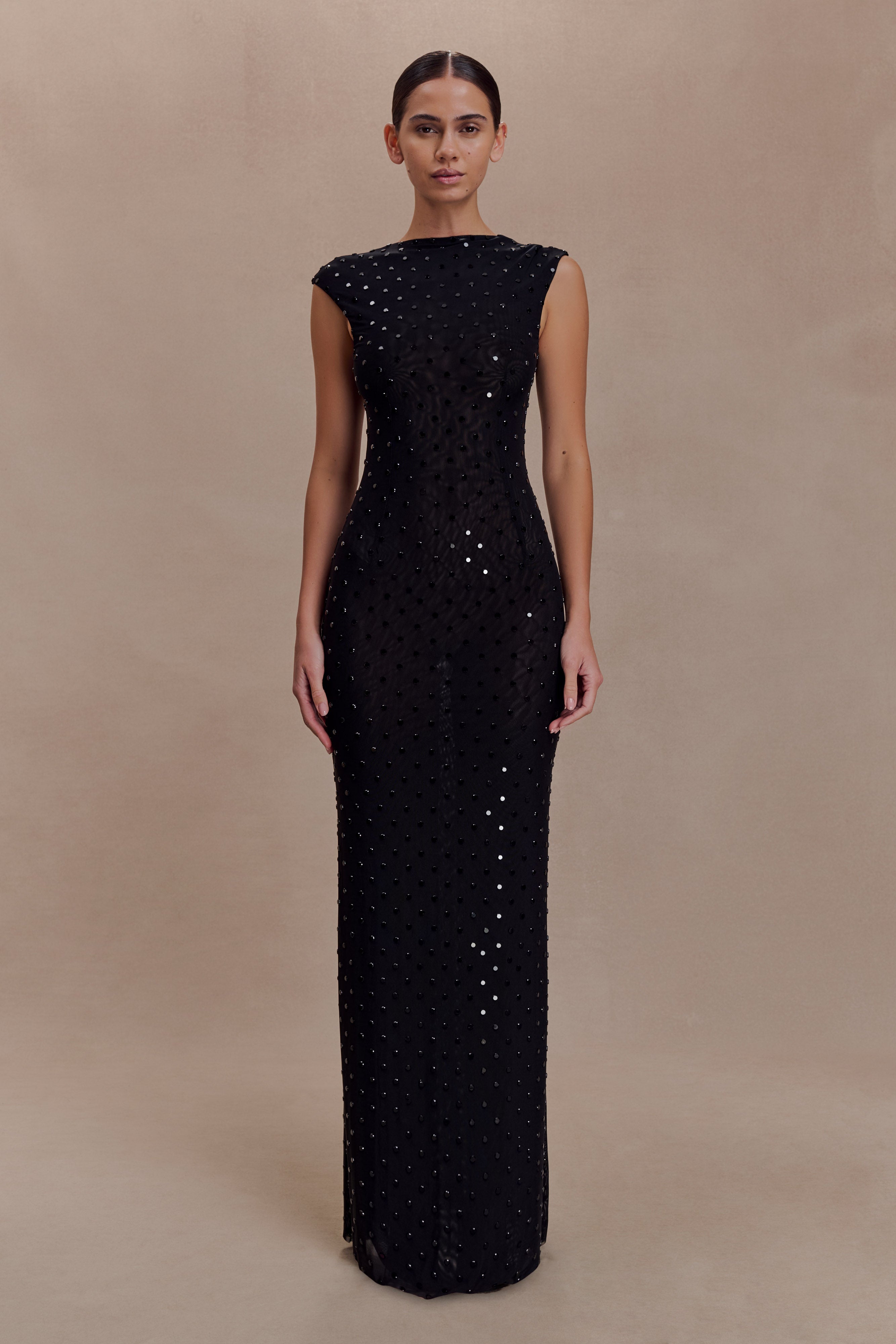 Samara Sleeveless Diamante Maxi Dress