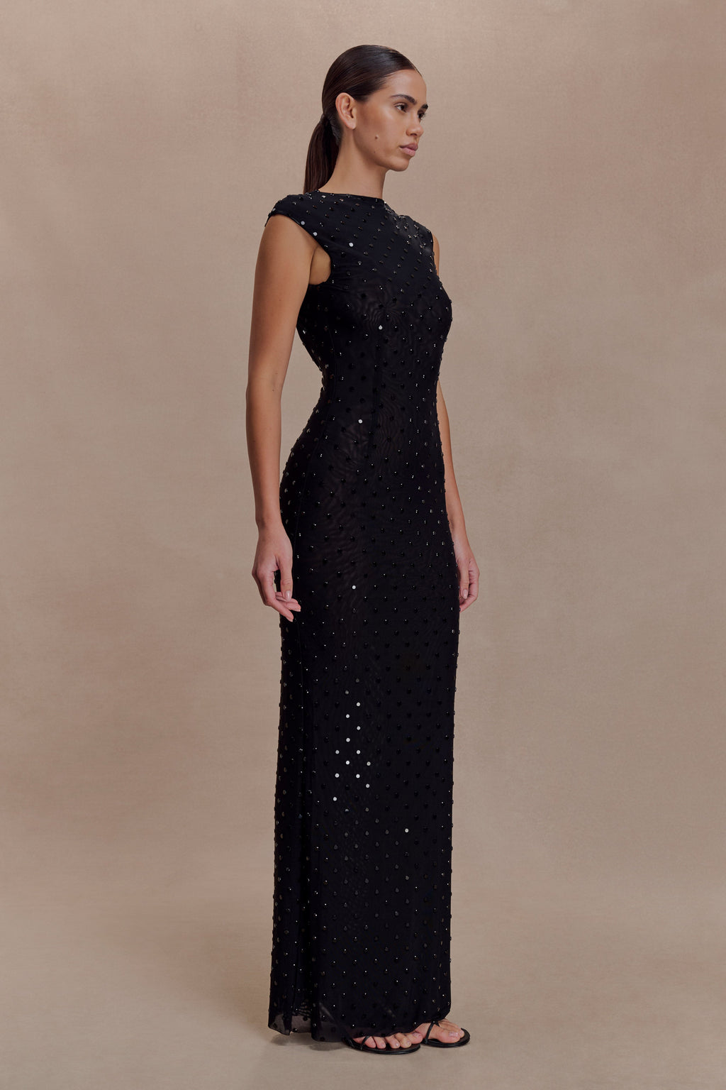 Samara Sleeveless Diamante Maxi Dress