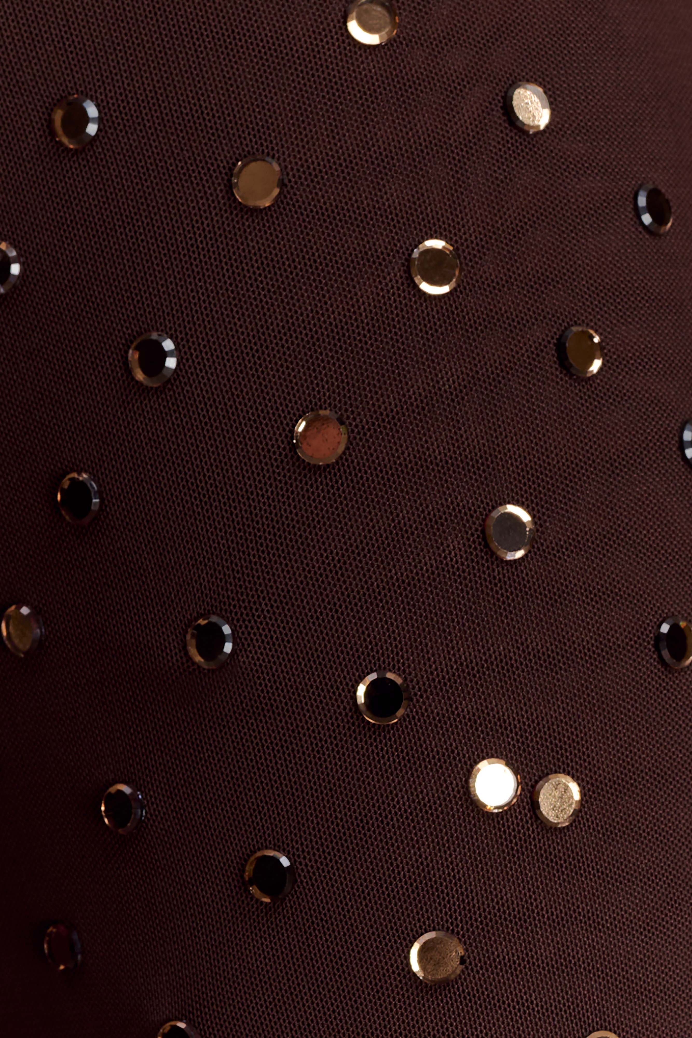 Jackie Diamante Straight Leg Trousers - Chocolate