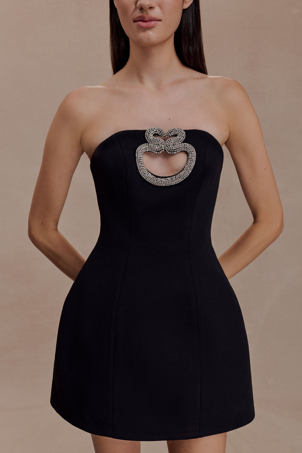 Hilda Embellished Strapless Mini Dress