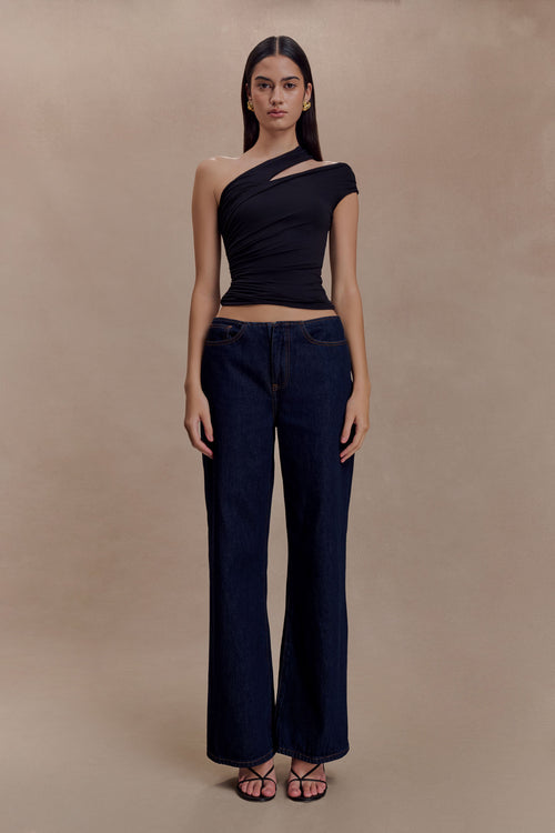 Anna One Shoulder Modal Top in Black – Chic&Drifts