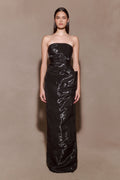 Calliope Strapless Organza Maxi Dress