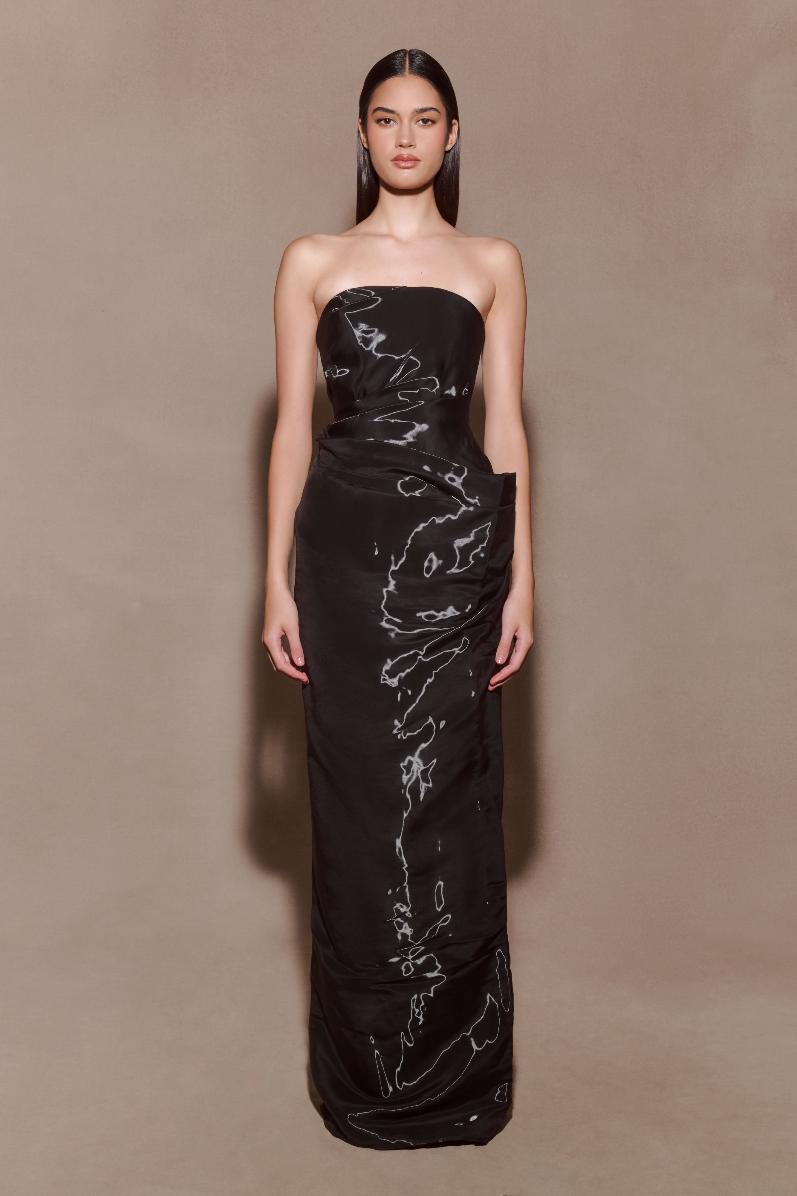 Calliope Strapless Organza Maxi Dress