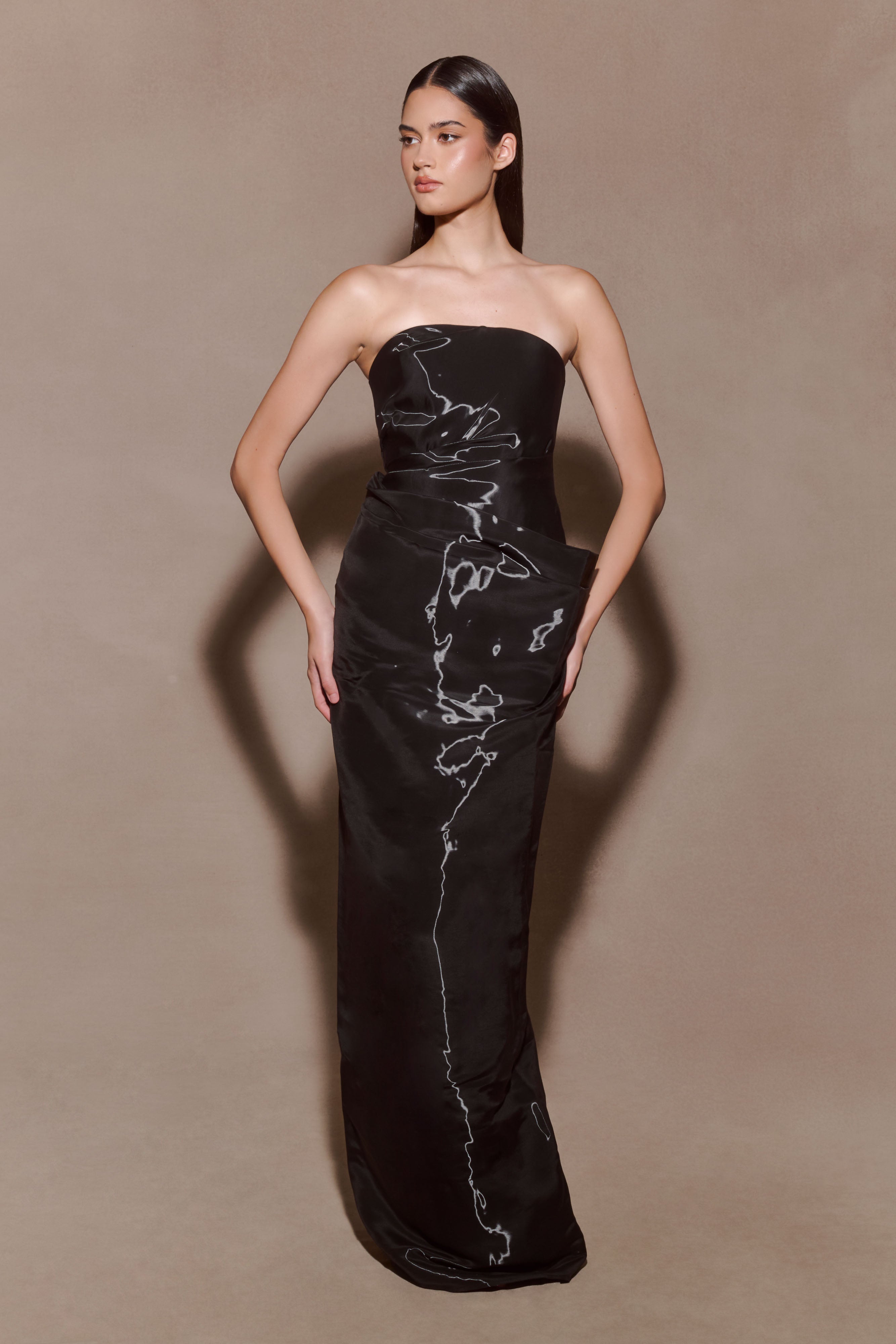 Calliope Strapless Organza Maxi Dress