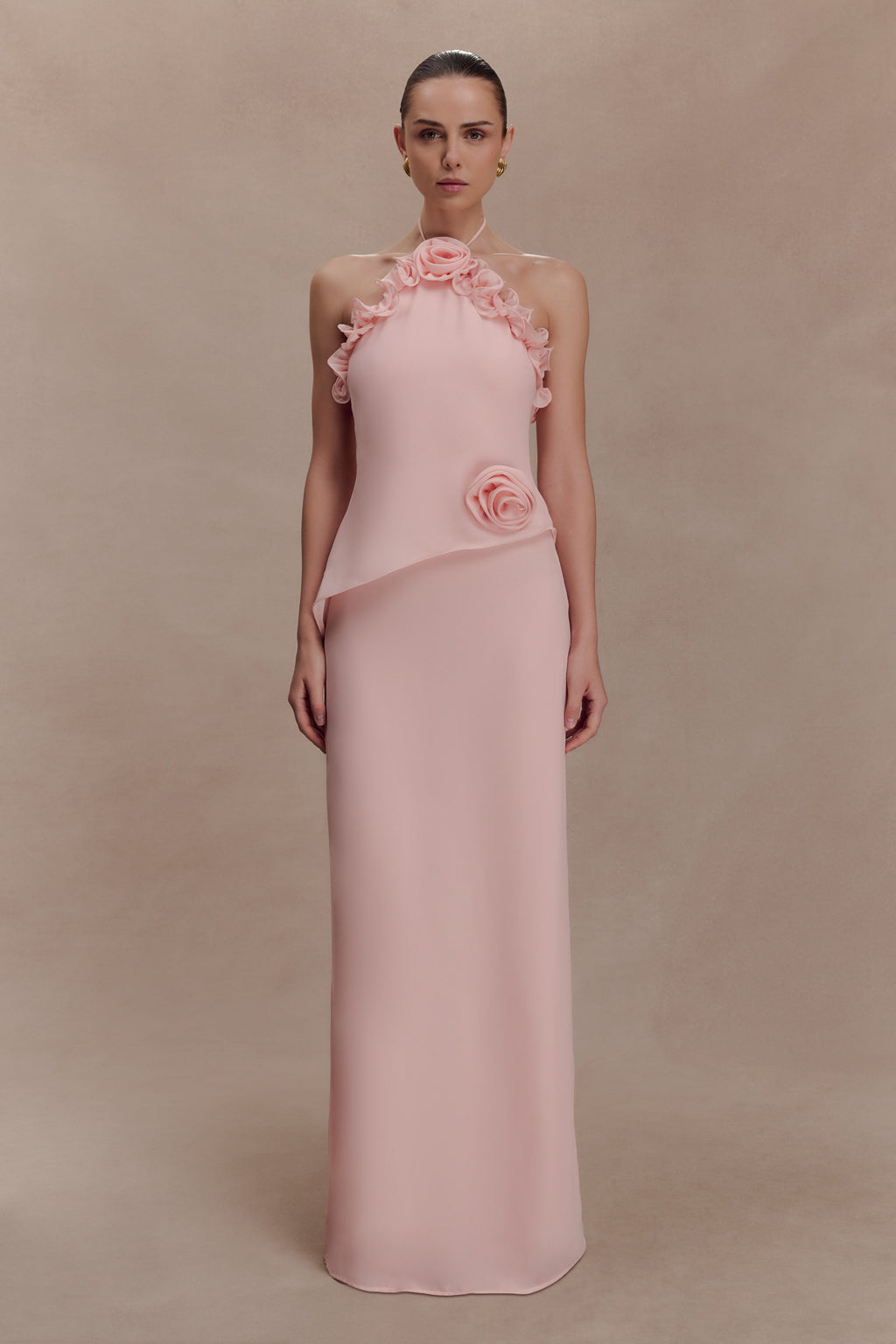 Melissa Chiffon Flower Maxi Dress