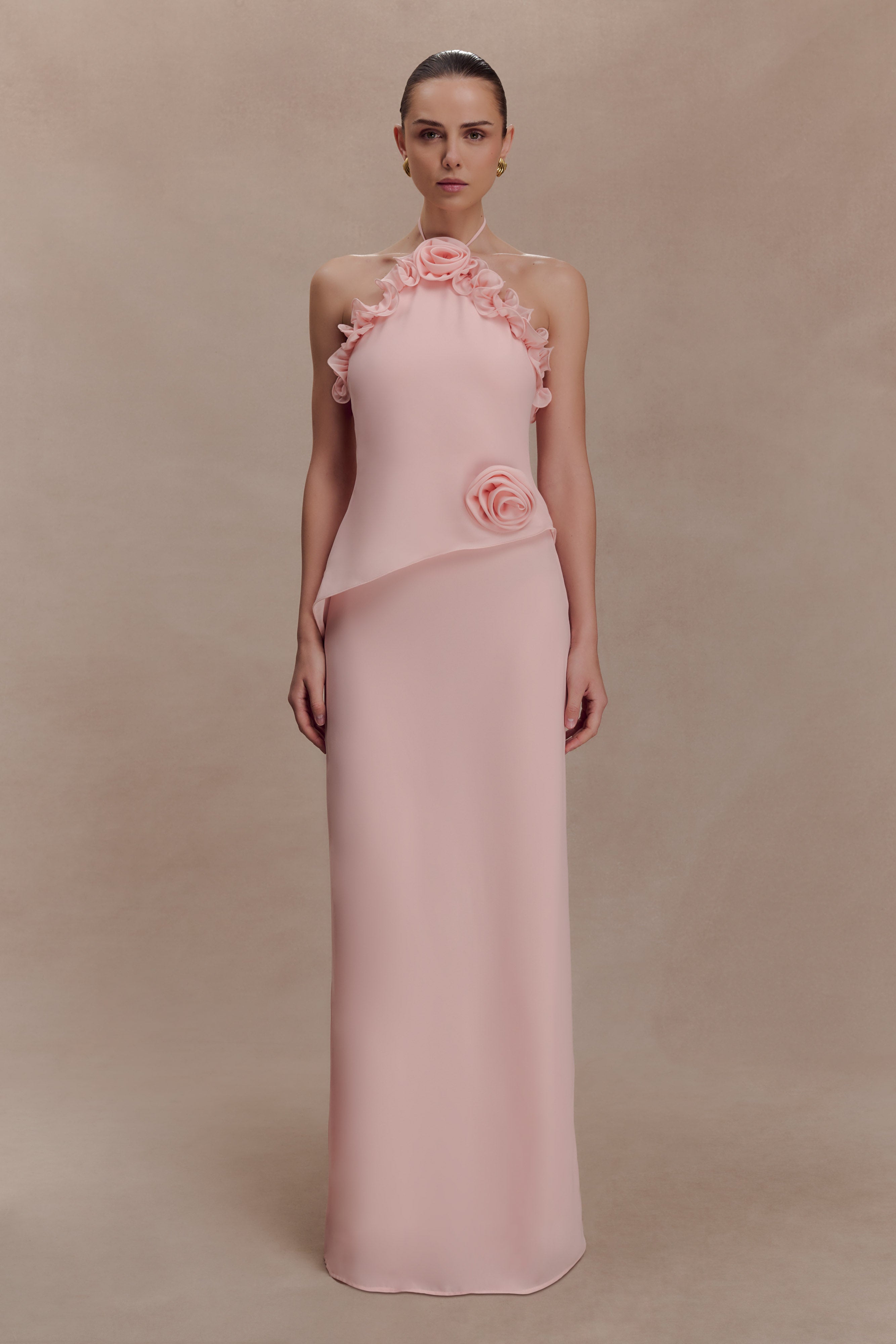 Melissa Chiffon Flower Maxi Dress