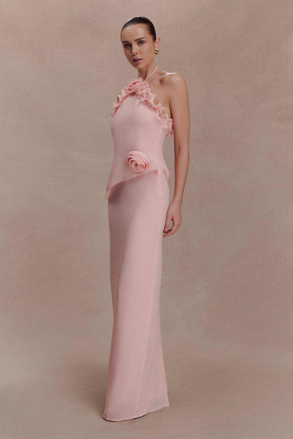 Melissa Chiffon Flower Maxi Dress
