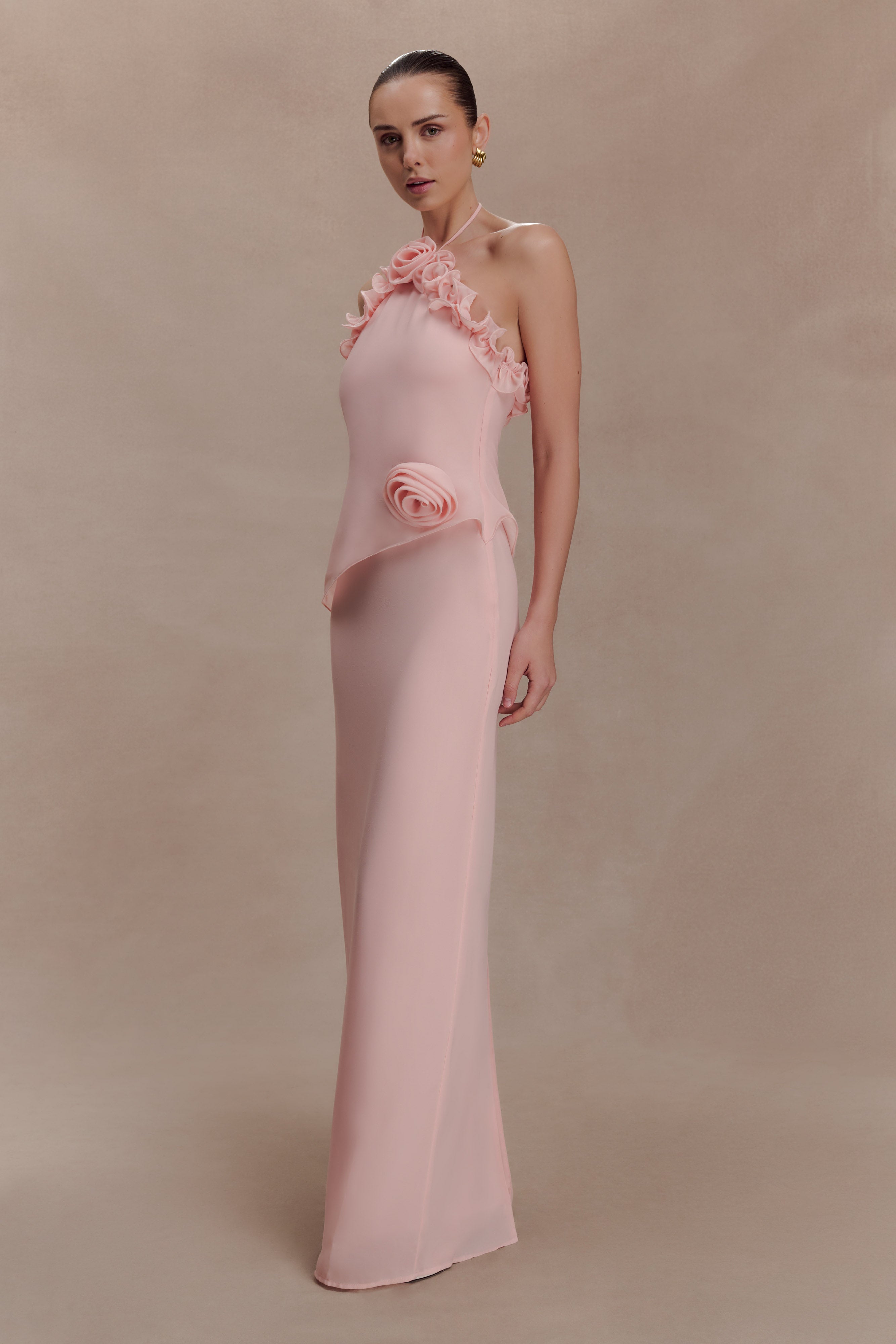Melissa Chiffon Flower Maxi Dress