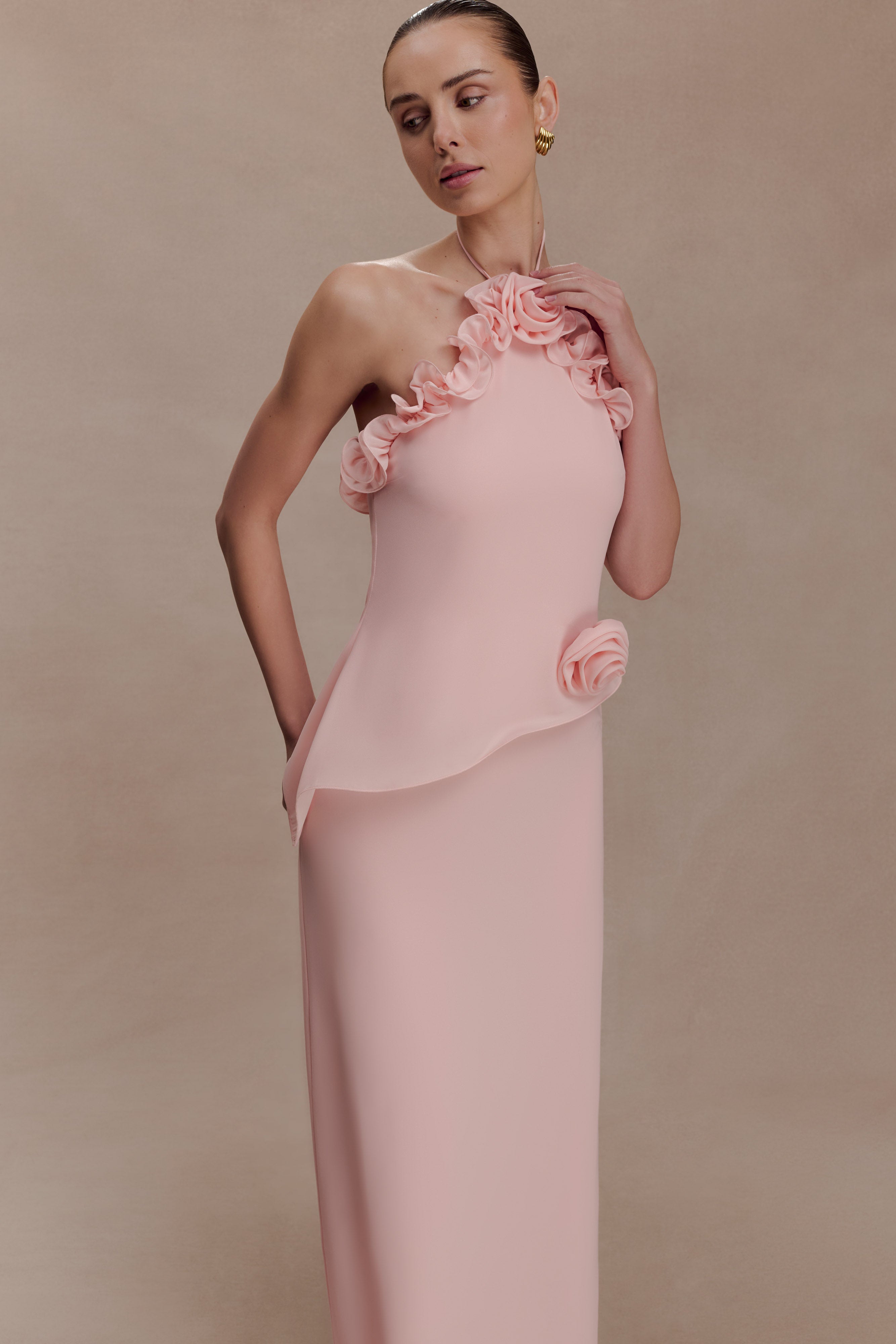 Melissa Chiffon Flower Maxi Dress