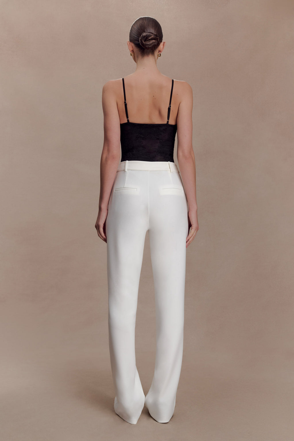Maude Crepe Straight Leg Trousers - Ivory