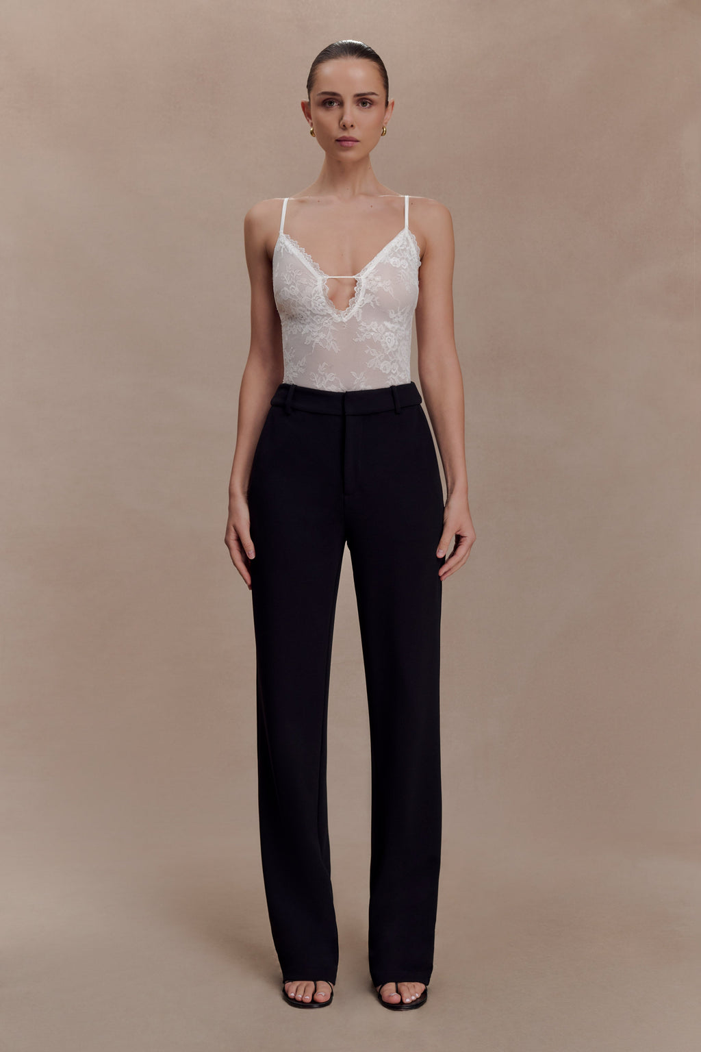 Maude Crepe Straight Leg Trousers - Black