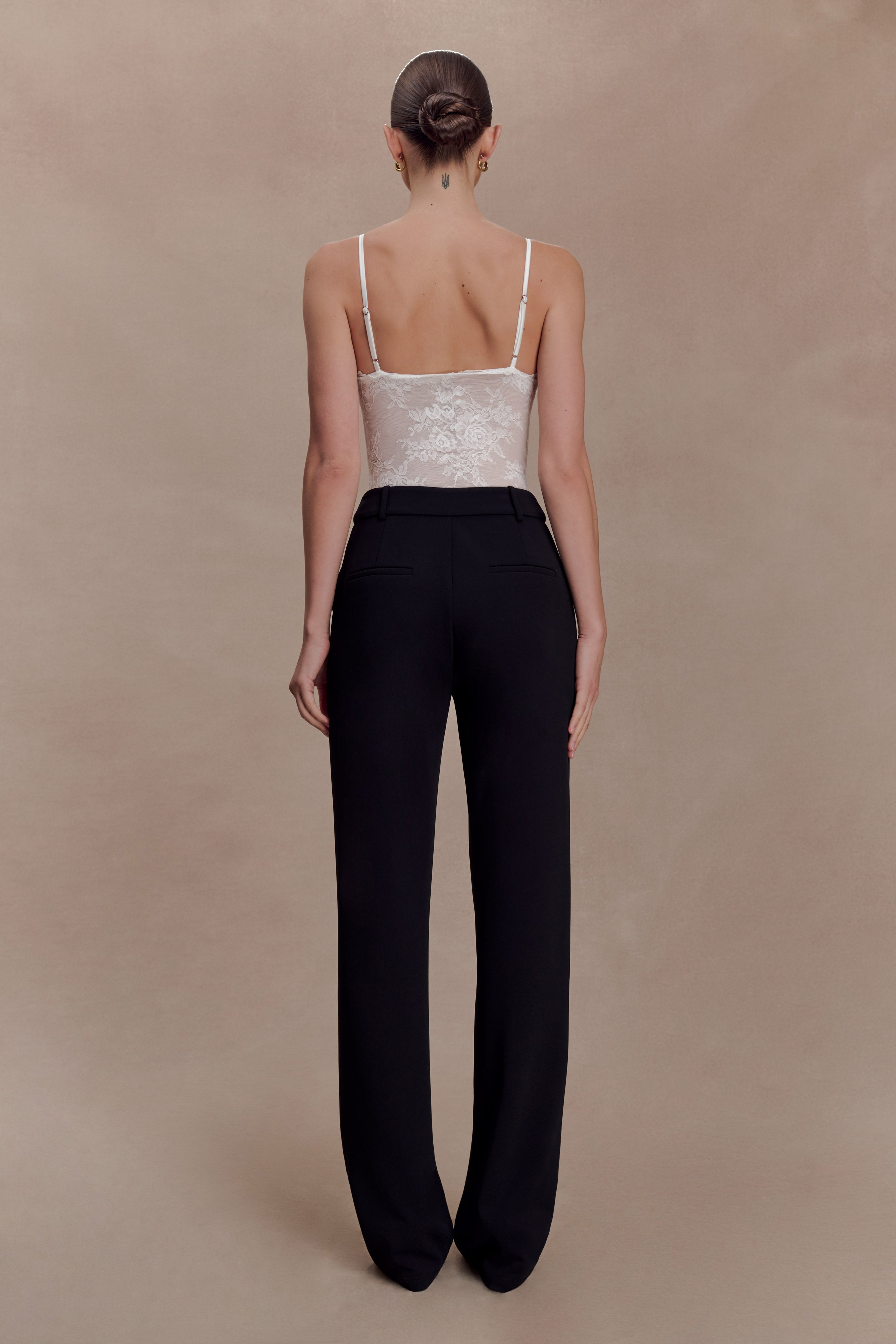 Maude Crepe Straight Leg Trousers - Black