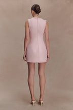 Lea Tweed Sleeveless Mini Dress in Baby Pink – Chic&Drifts