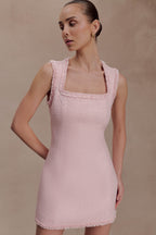 Lea Tweed Sleeveless Mini Dress in Baby Pink – Chic&Drifts