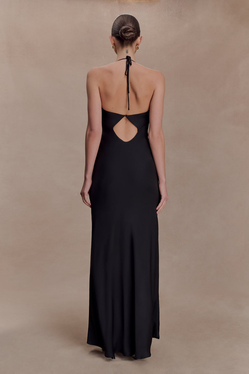 Lydia Cowl Neck Satin Maxi Dress