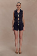 Demi High Waisted Denim Shorts in Washed Indigo Blue – Chic&Drifts