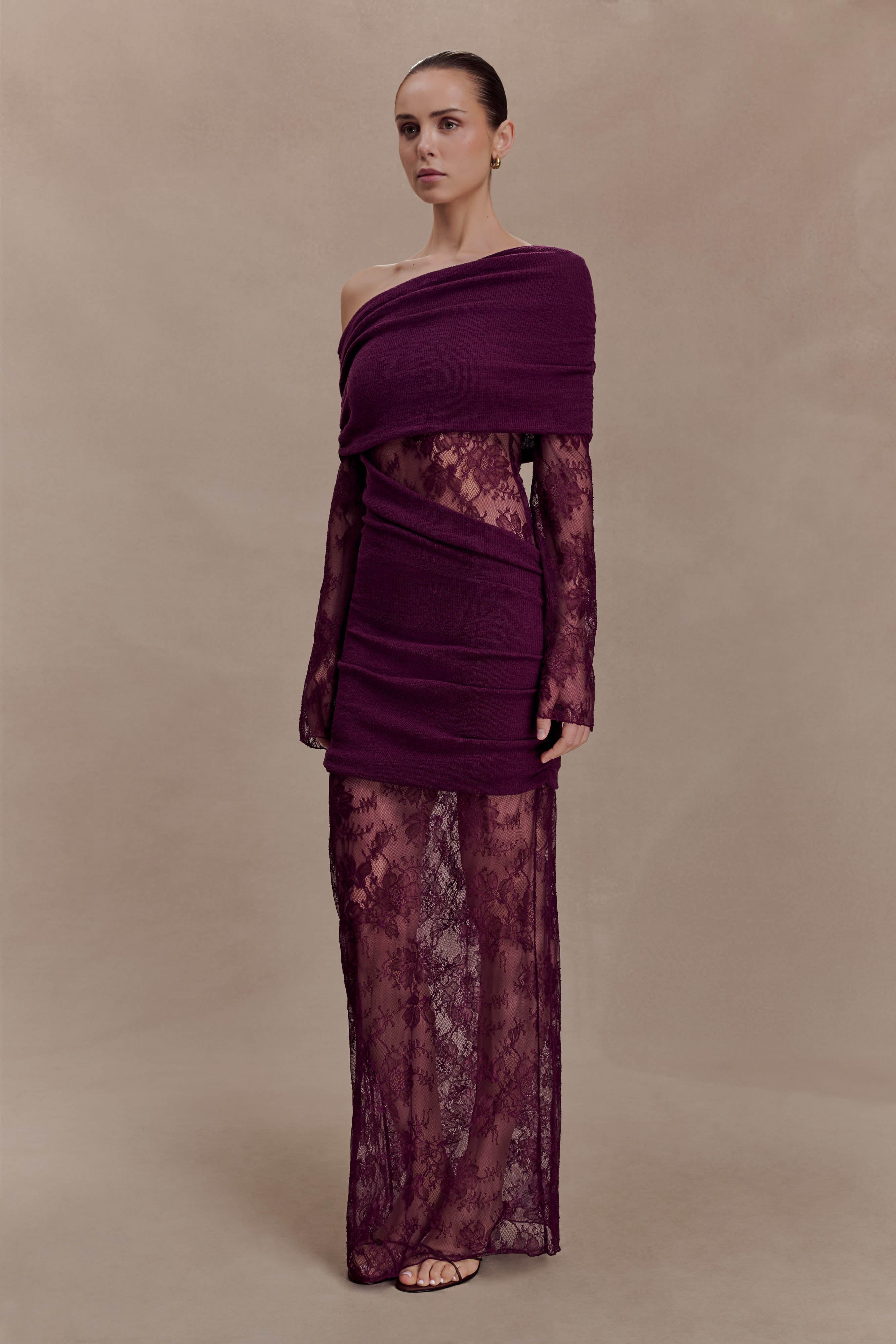 Luxie Lace Knit Maxi Dress